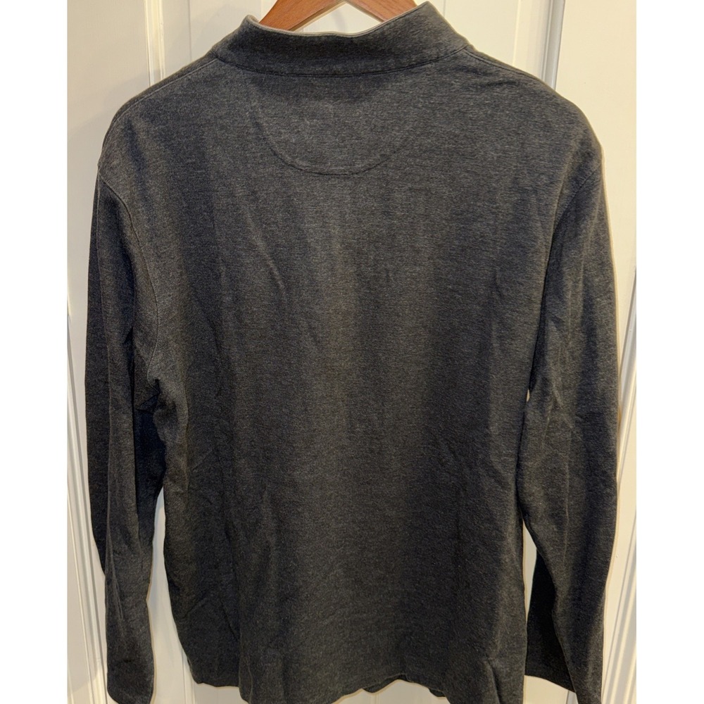 Mizzen + Main 1/4 Zip Lightweight Pullover Men's XL Grey Soft Cotton Blend - Picture 6 of 8